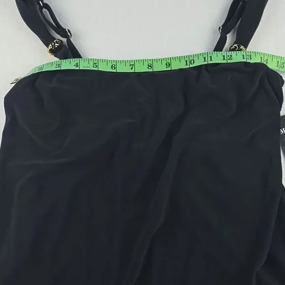 Miraclesuit 8B NWT Black Solid‎ Razzle Dazzle Underwire Tankini Top Women's 8